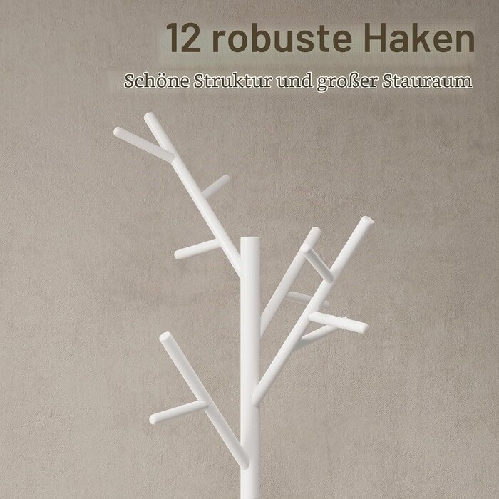 Garderobenständer aus Holz, 12 Haken, 180 cm - bis zu 64% Rabatt
