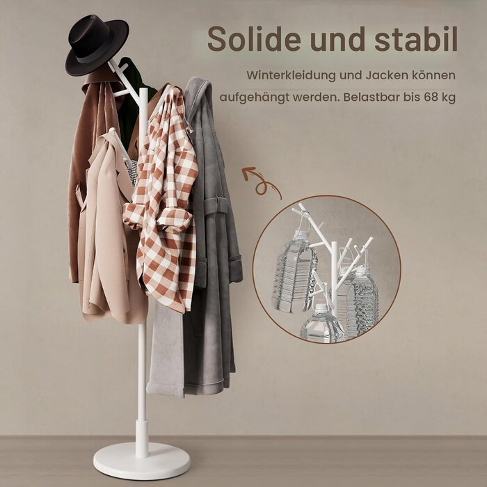 Garderobenständer aus Holz, 12 Haken, 180 cm - bis zu 64% Rabatt