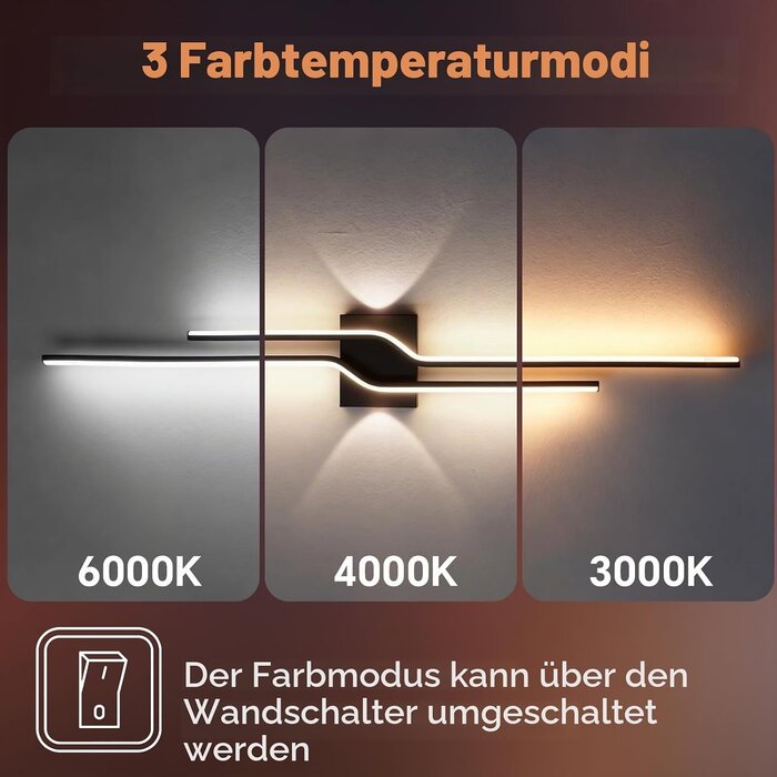 Moderne LED-Wandleuchte 100cm Schwarz - bis zu 61% Rabatt