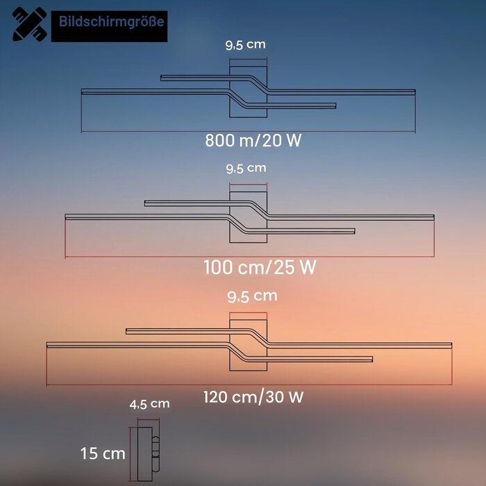 Moderne LED-Wandleuchte 100cm Schwarz - bis zu 61% Rabatt