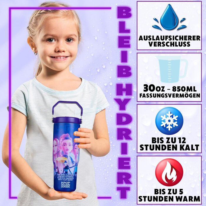 Isolierter Edelstahl Trinkbecher 850ml - Demon Hunters Design - bis zu 59% Rabatt