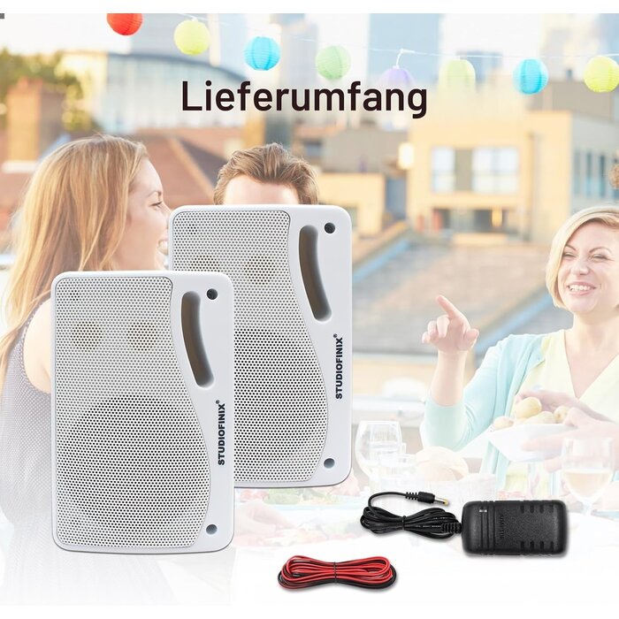 Wasserdichte 200W Außenlautsprecher - Bluetooth 5.3 - Weiß - Sparen bis zu 62%
