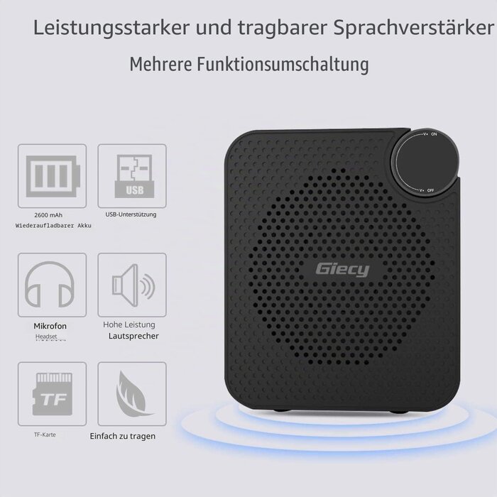 Tragbarer Stimmenverstärker 15W - Bis zu 58% Rabatt im Outlet