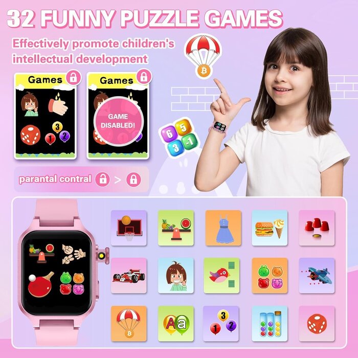 Smartwatch für Kinder: Kamera, Spiele & Musik - bis zu 64% Rabatt
