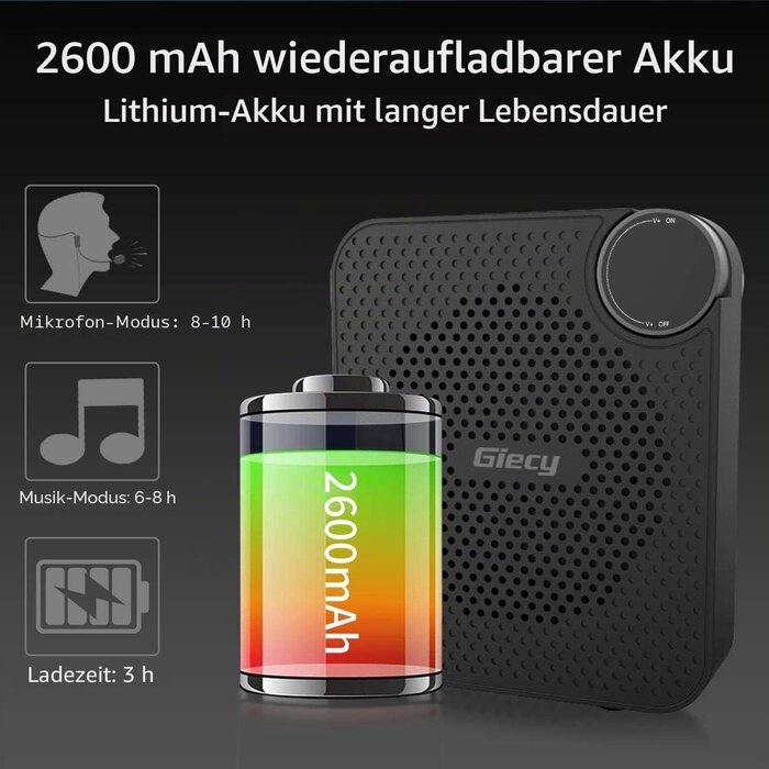 Tragbarer Stimmverstärker 15W - Ultra-leicht & USB-C - jetzt bis zu 58% Rabatt
