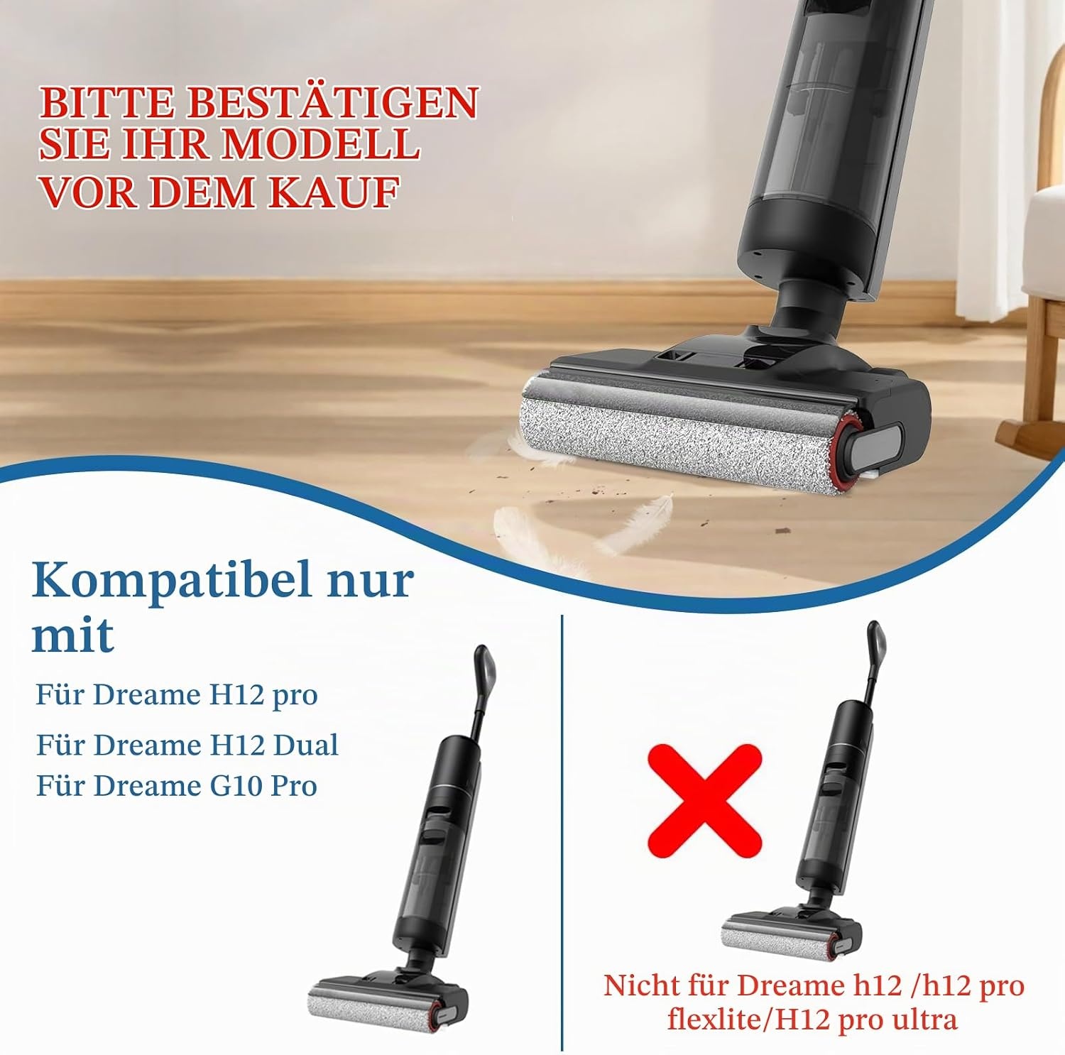Dreame Zubehör-Set für Staubsauger: 2 Rollen & 2 Filter - 67% Rabatt