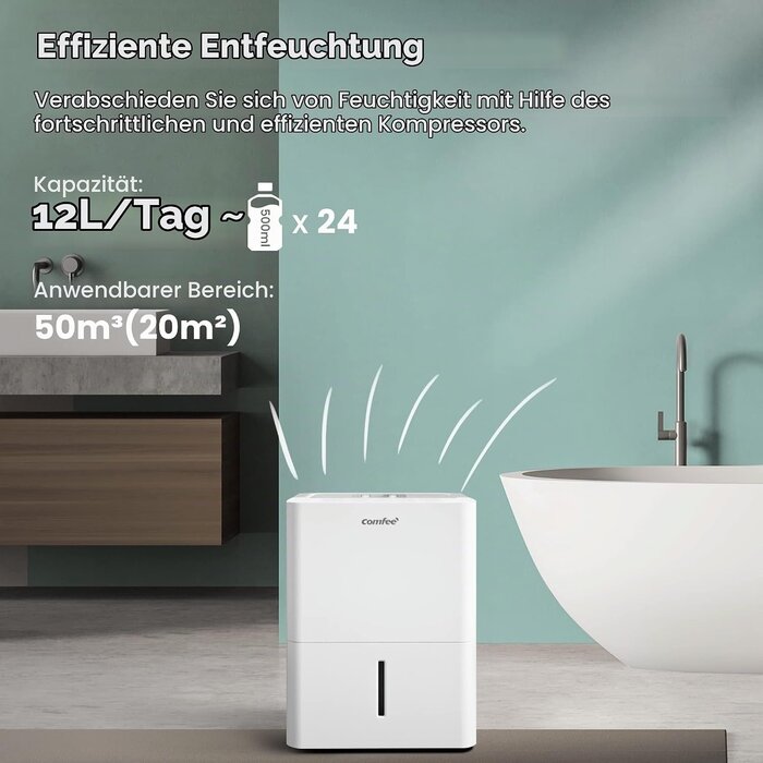 Luftentfeuchter 12L für 20m² - 34% Rabatt auf Retourenware