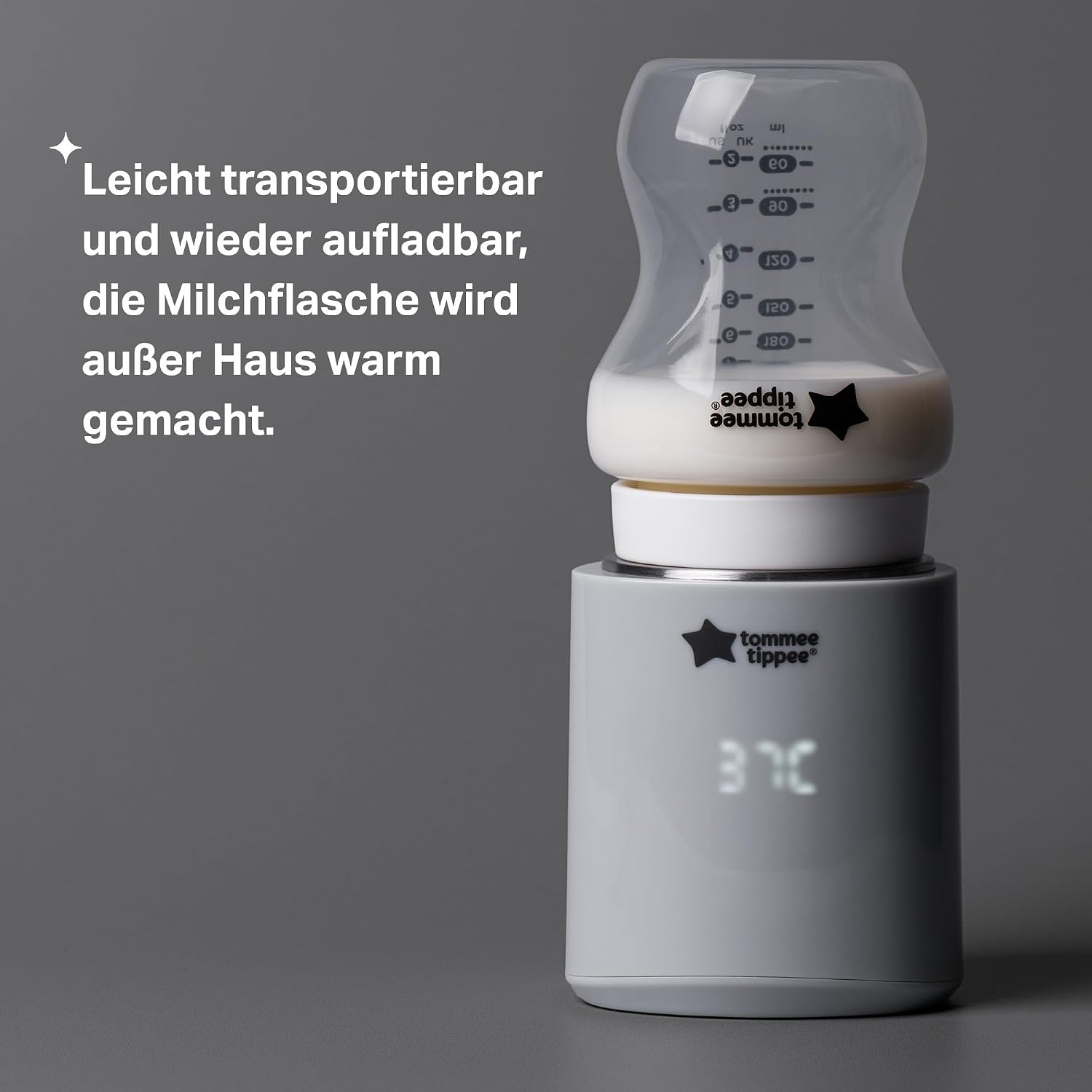 Tommee Tippee Mobiler Flaschenwärmer USB-aufladbar - Grau - bis zu 63% Rabatt