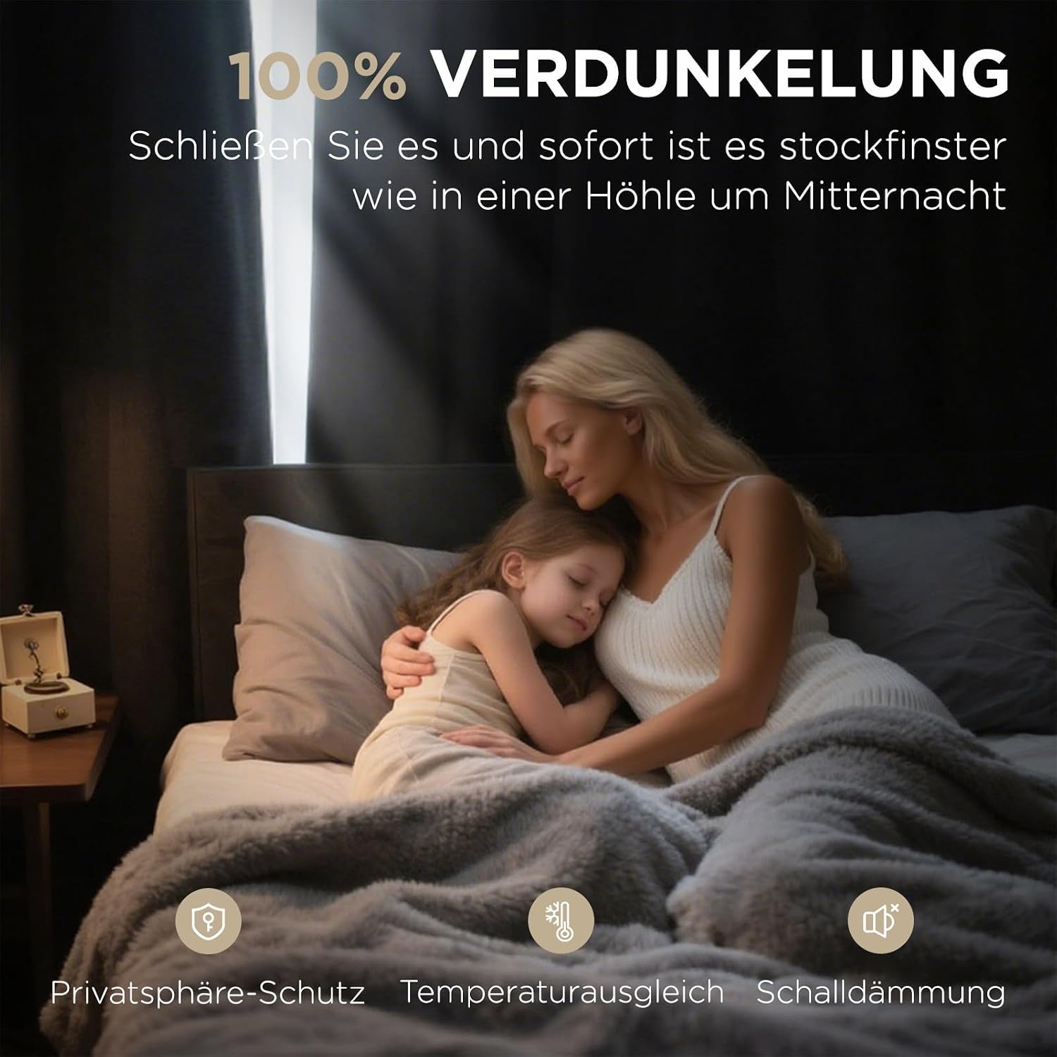 2er-Set Verdunkelungsvorhänge, Leinenoptik, Grau - Jetzt bis zu 59% Rabatt