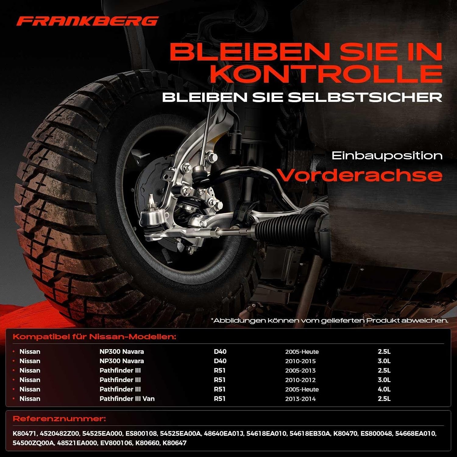 Frankberg 10-tlg. Querlenker- und Fahrwerksset für Nissan Navara & Pathfinder bis zu 61% Rabatt