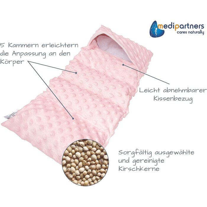 Kirschkernkissen 60x20 cm - Wärme- & Kältetherapie - bis zu 54% Rabatt