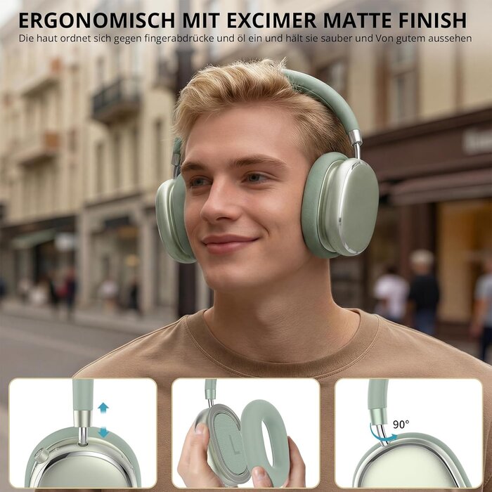 Over-Ear Kopfhörer mit ANC & 65h Akku - in Lentegrün - bis zu 60% Rabatt