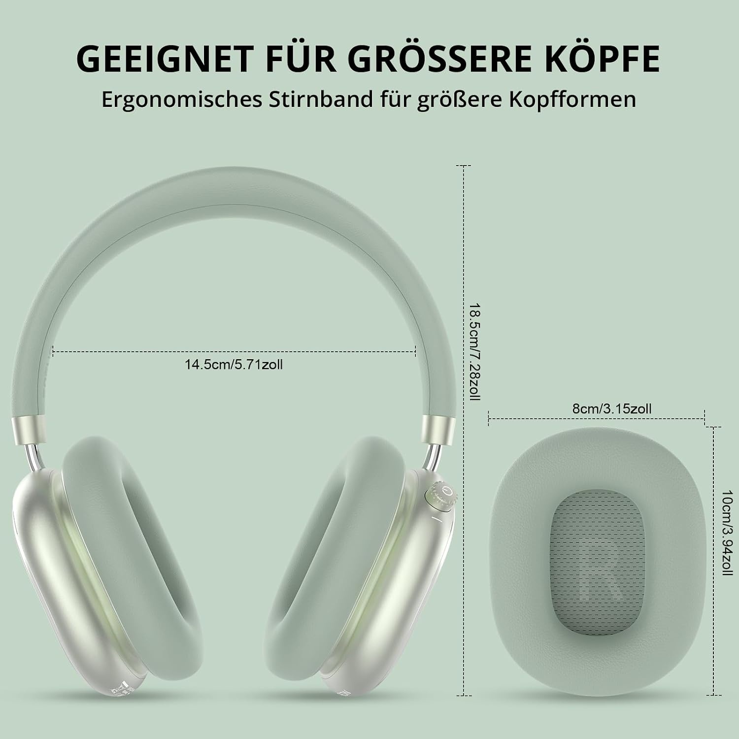 Over-Ear Kopfhörer mit ANC & 65h Akku - in Lentegrün - bis zu 60% Rabatt