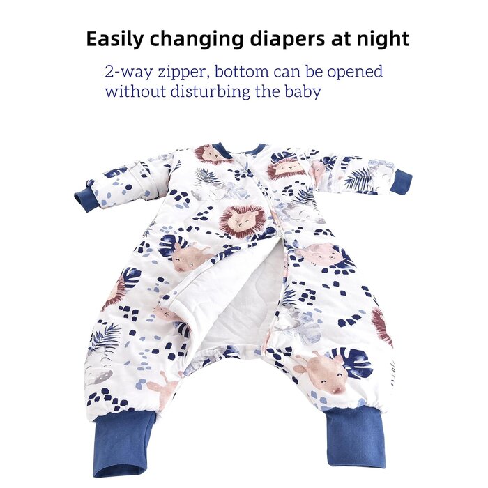 Warmer Baby-Schlafsack mit Füßen & abnehmbaren Ärmeln, 2,5 TOG, bis zu 60% Rabatt