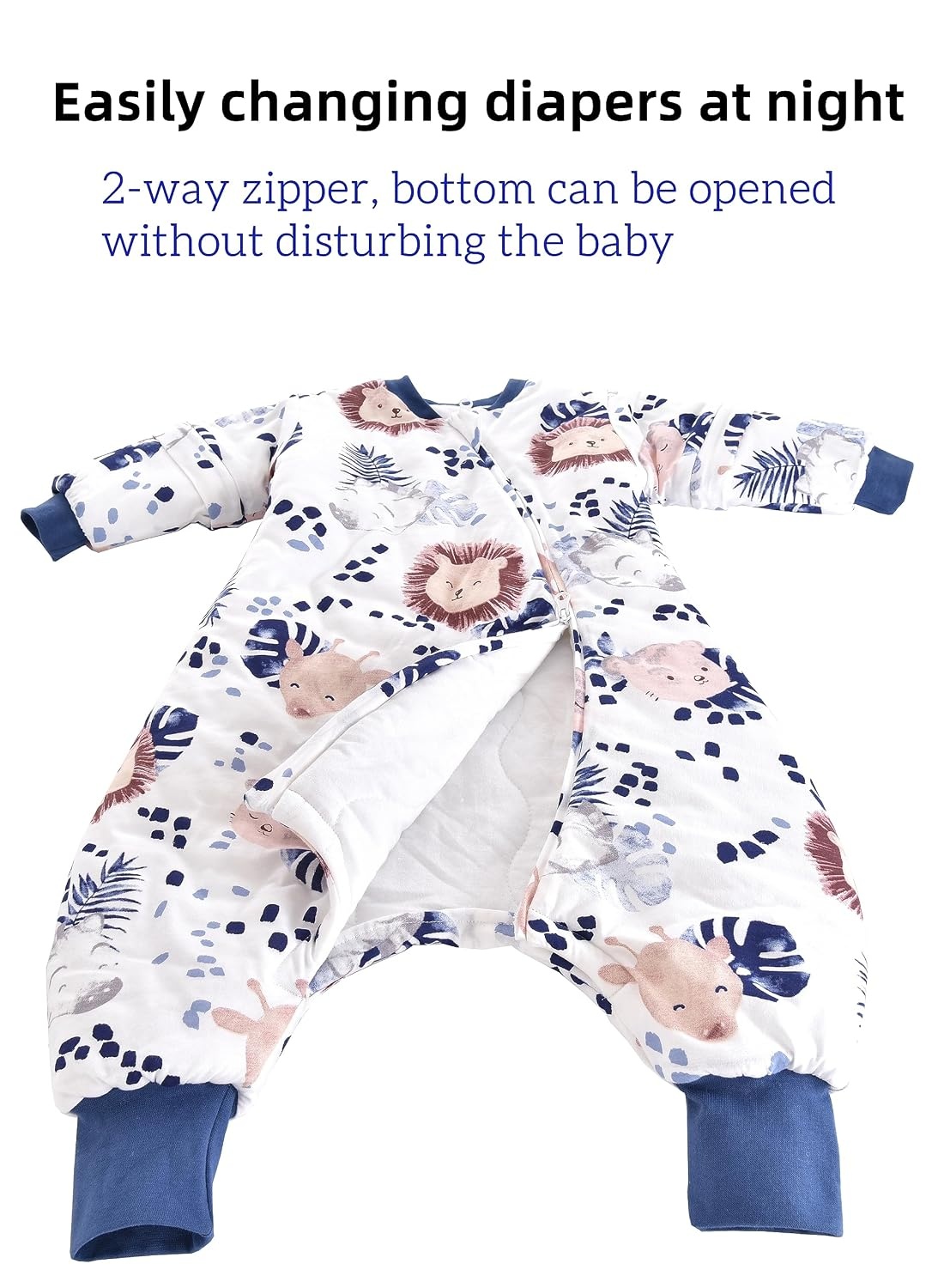 Warmer Baby-Schlafsack mit Füßen & abnehmbaren Ärmeln, 2,5 TOG, bis zu 60% Rabatt