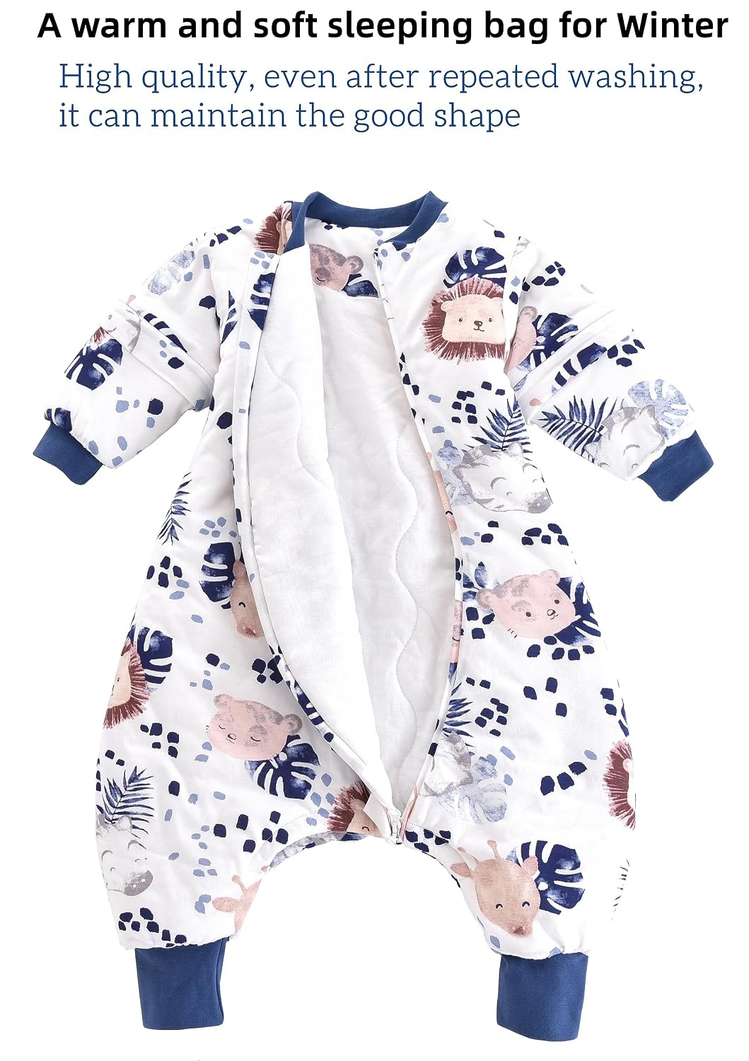 Warmer Baby-Schlafsack mit Füßen & abnehmbaren Ärmeln, 2,5 TOG, bis zu 60% Rabatt
