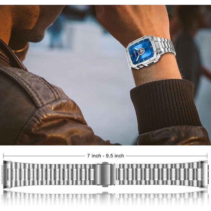 Edelstahl-Armband & Gehäuse-Set für Apple Watch 42/44mm - bis zu 57% Rabatt