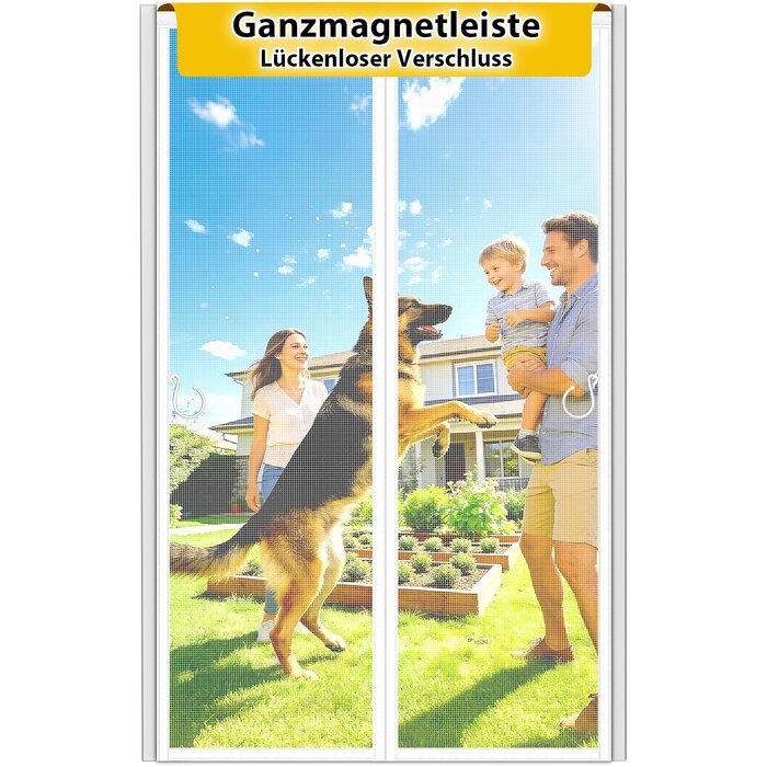 Magnet-Fliegengitter 100x210 cm Fiberglas Weiß - bis zu 57% Rabatt