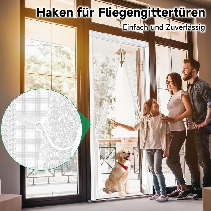 Magnet-Fliegengitter 100x210 cm Fiberglas Weiß - bis zu 57% Rabatt