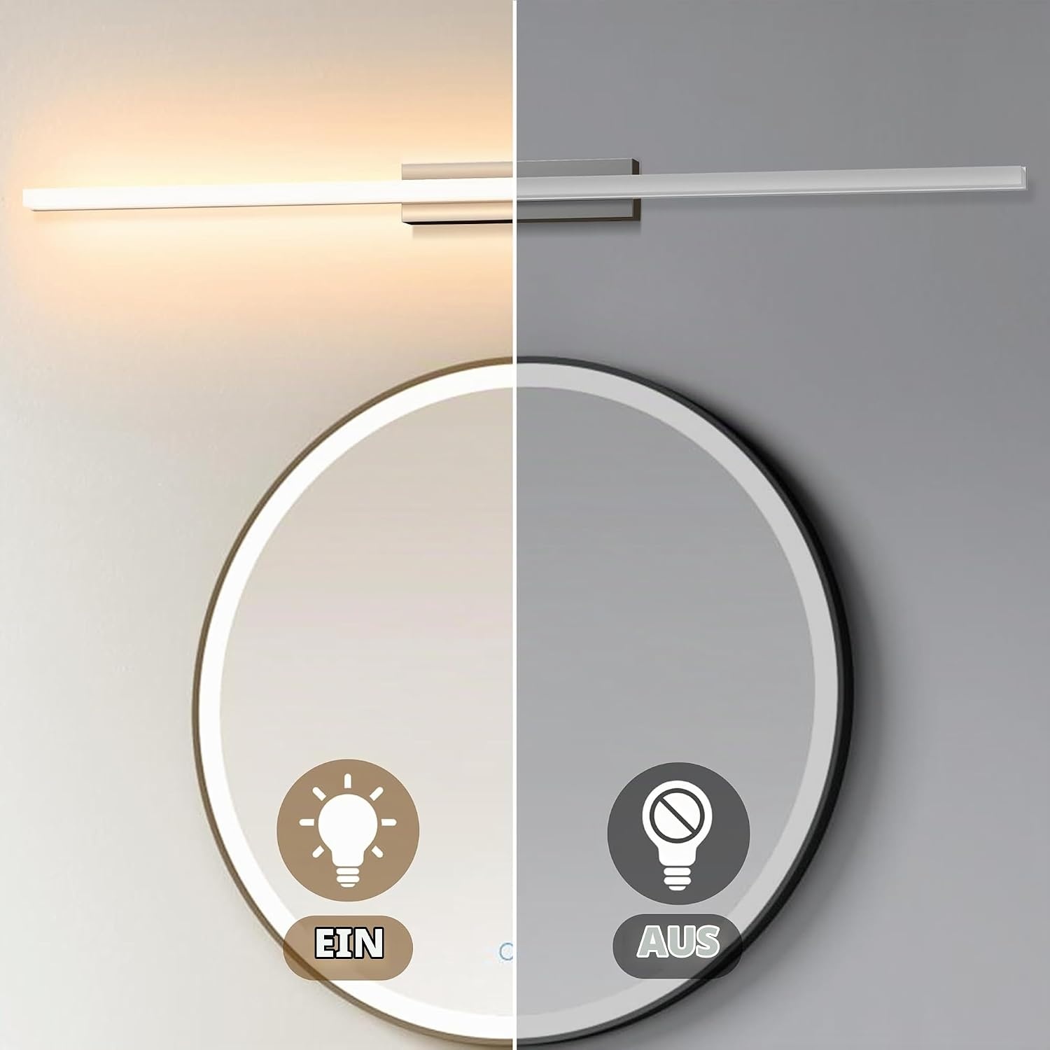 Moderne LED-Spiegelleuchte 60cm IP44 - 3 Lichtfarben - bis zu 60% Rabatt