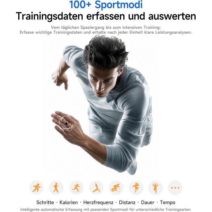 Hou Smart Ring Fitness-Tracker - Größe 57 - Schwarz - Bis zu 61% Rabatt