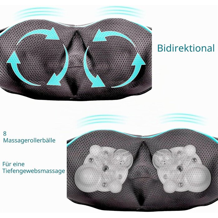 Elektrisches Shiatsu-Massagegerät mit Wärmefunktion - jetzt bis zu 61% sparen
