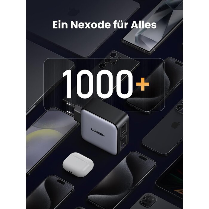 100W USB-C Ladegerät mit 4 Ports - GaN Technologie - bis zu 33% reduziert