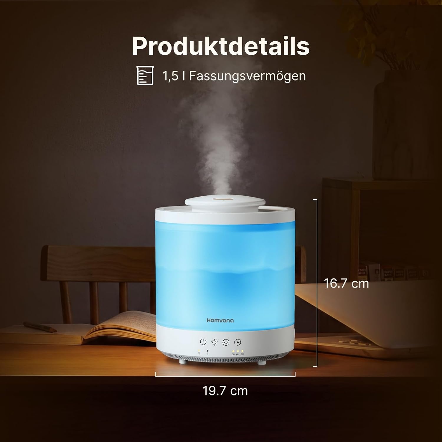 3-in-1 Ultraschall-Luftbefeuchter & Aroma-Diffusor - Bis zu 40% günstiger