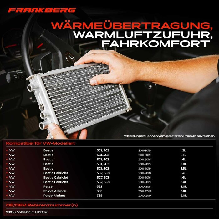 Frankberg Wärmetauscher für VW Beetle & Passat - bis zu 62% Rabatt auf Rückläufer