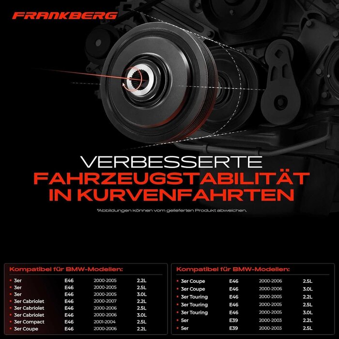 Frankberg Kurbelwellenriemenscheibe für BMW - passgenau & bis zu 62% reduziert