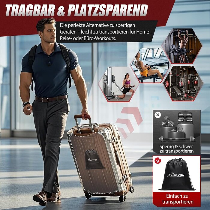 Widerstandsbänder-Set 68 kg - Profi-Training für zuhause - bis zu 32% günstiger