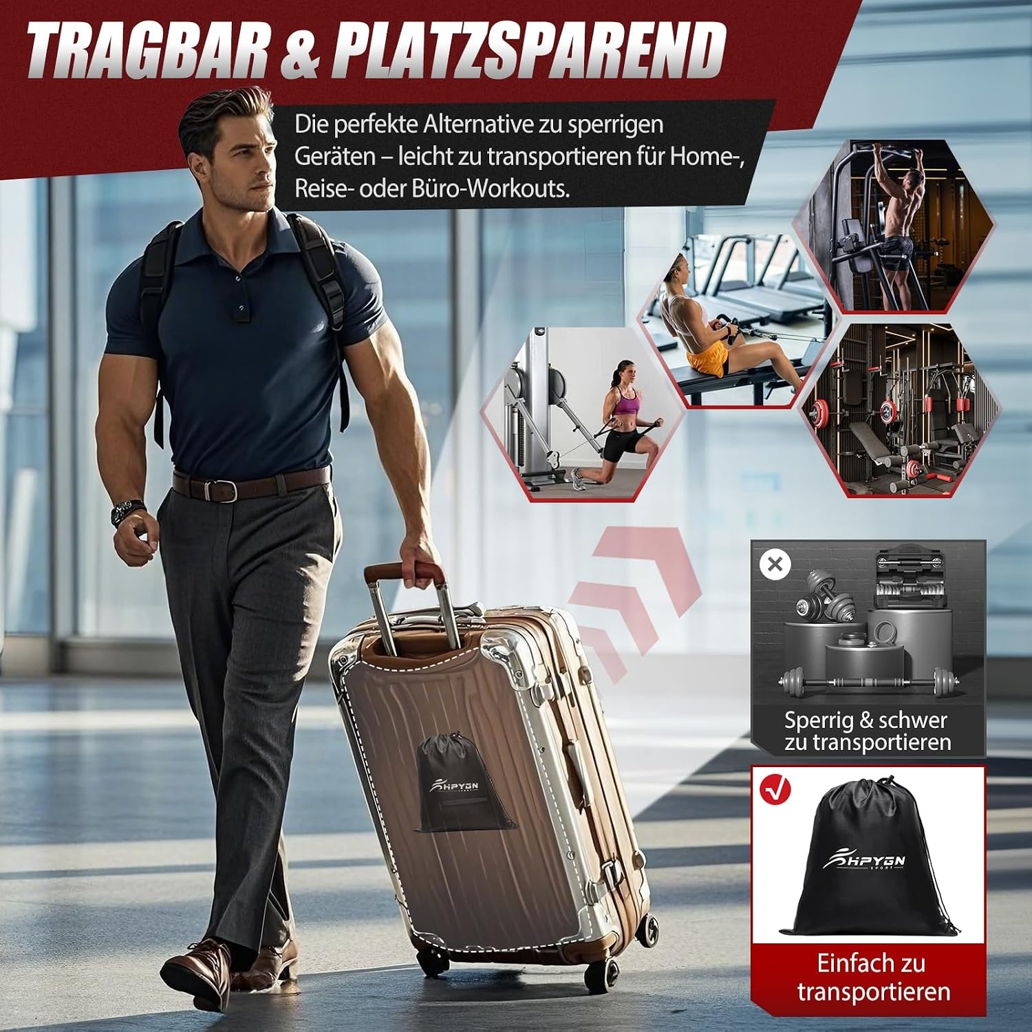 Widerstandsbänder-Set 68 kg - Profi-Training für zuhause - bis zu 32% günstiger