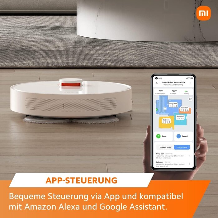 Xiaomi Saugroboter in Schwarz: Intelligente Navigation - jetzt bis zu 63% günstiger