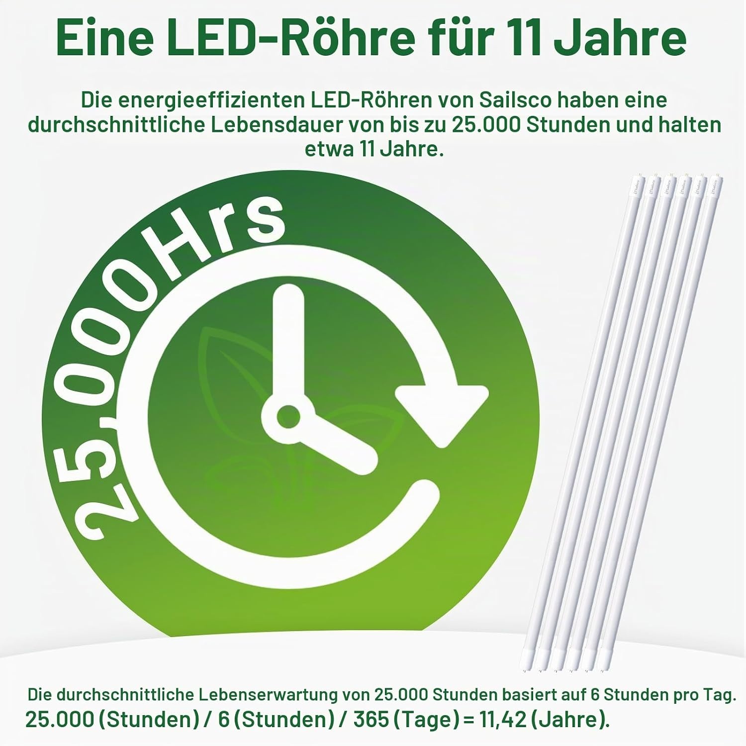 6x LED T8 Leuchtstoffröhren 150cm 20W 4000K - bis zu 63% günstiger