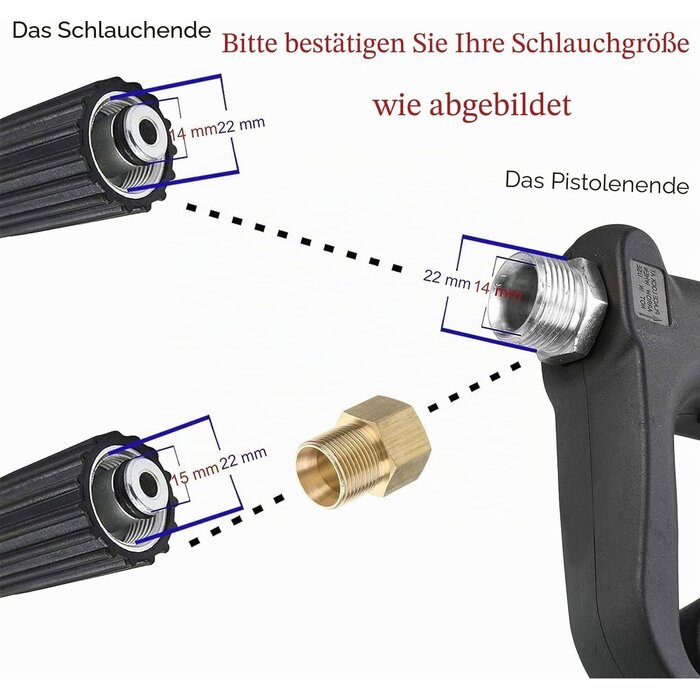 Hochdruckreiniger-Pistole bis 276 bar - Set mit 5 Düsen - bis zu 61% Rabatt
