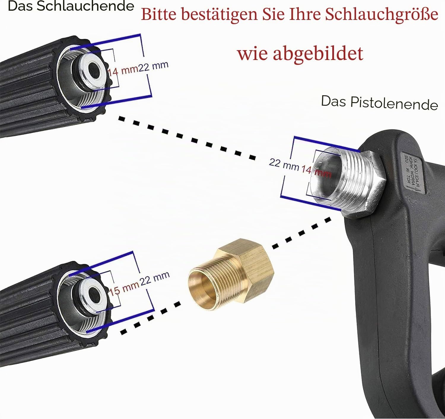 Hochdruckreiniger-Pistole bis 276 bar - Set mit 5 Düsen - bis zu 61% Rabatt