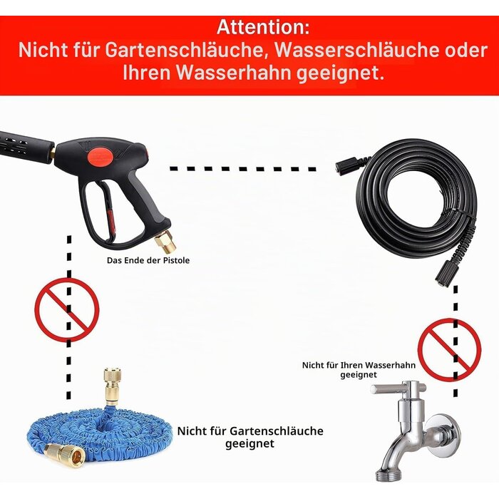 Hochdruckreiniger-Pistole bis 276 bar - Set mit 5 Düsen - bis zu 61% Rabatt
