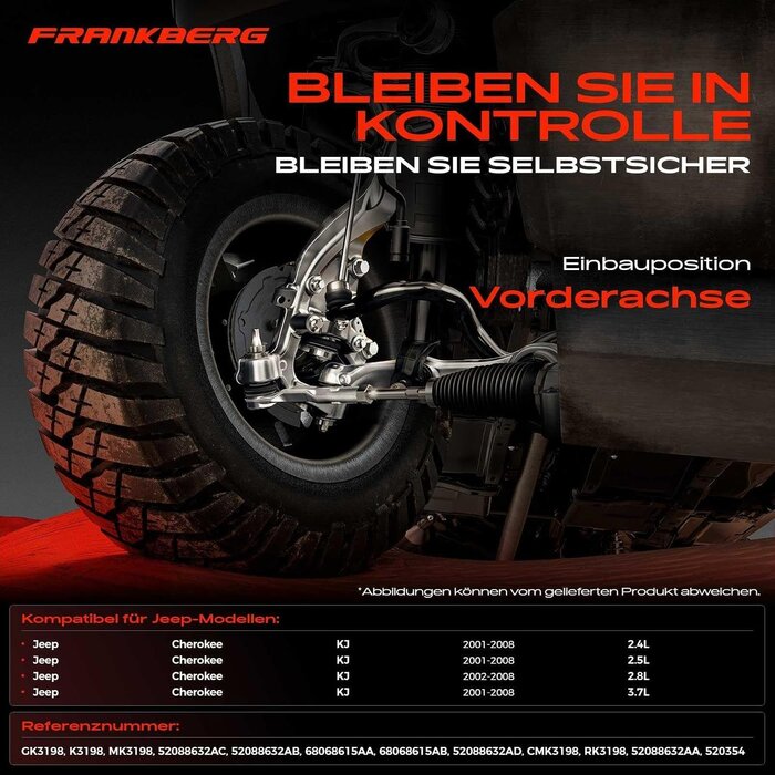 Frankberg Querlenker Vorderachse links für OEM 52088632AA - bis zu 62% Rabatt
