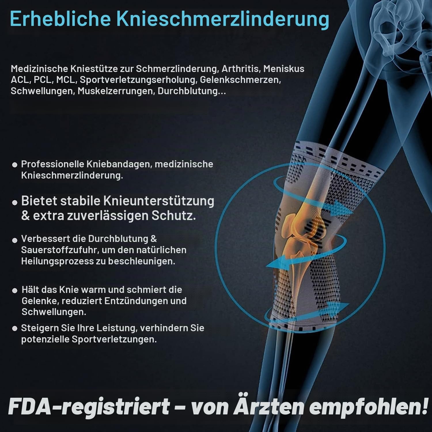 Neenca Medizinische Kniebandage - Stabilisierend & Atmungsaktiv - bis zu 59% Rabatt