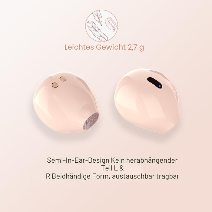 Kabellose Mini Bluetooth-Ohrhörer - Elfenbein, bis zu 57 % reduziert