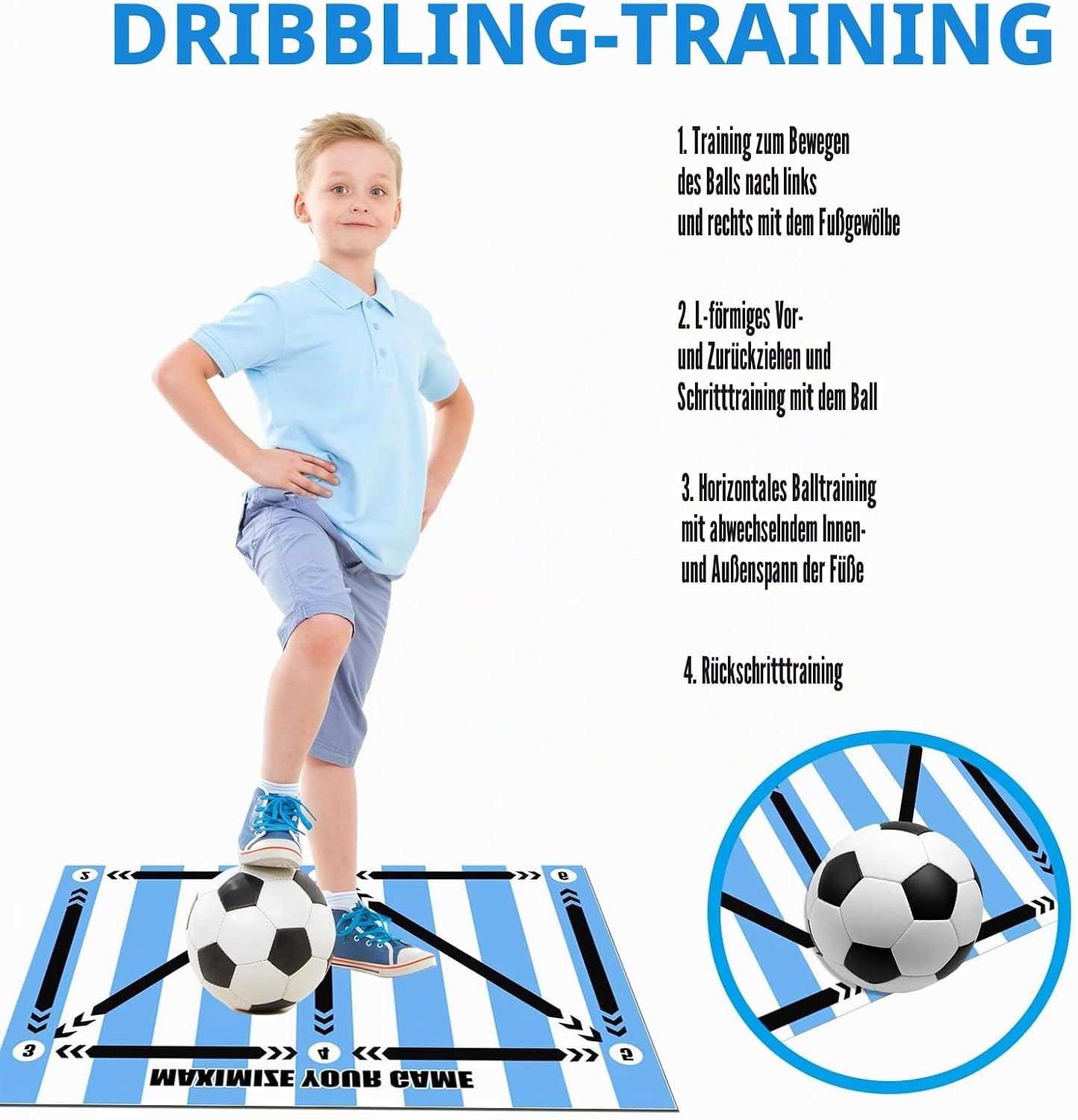 Fußball-Trainingsmatte für Dribbling & Ballkontrolle - Jetzt bis zu 57% sparen