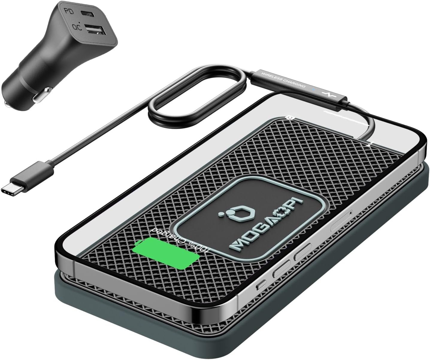Kabellose KFZ-Ladestation 15W + 20W USB-Ladegerät - Jetzt bis zu 56% sparen