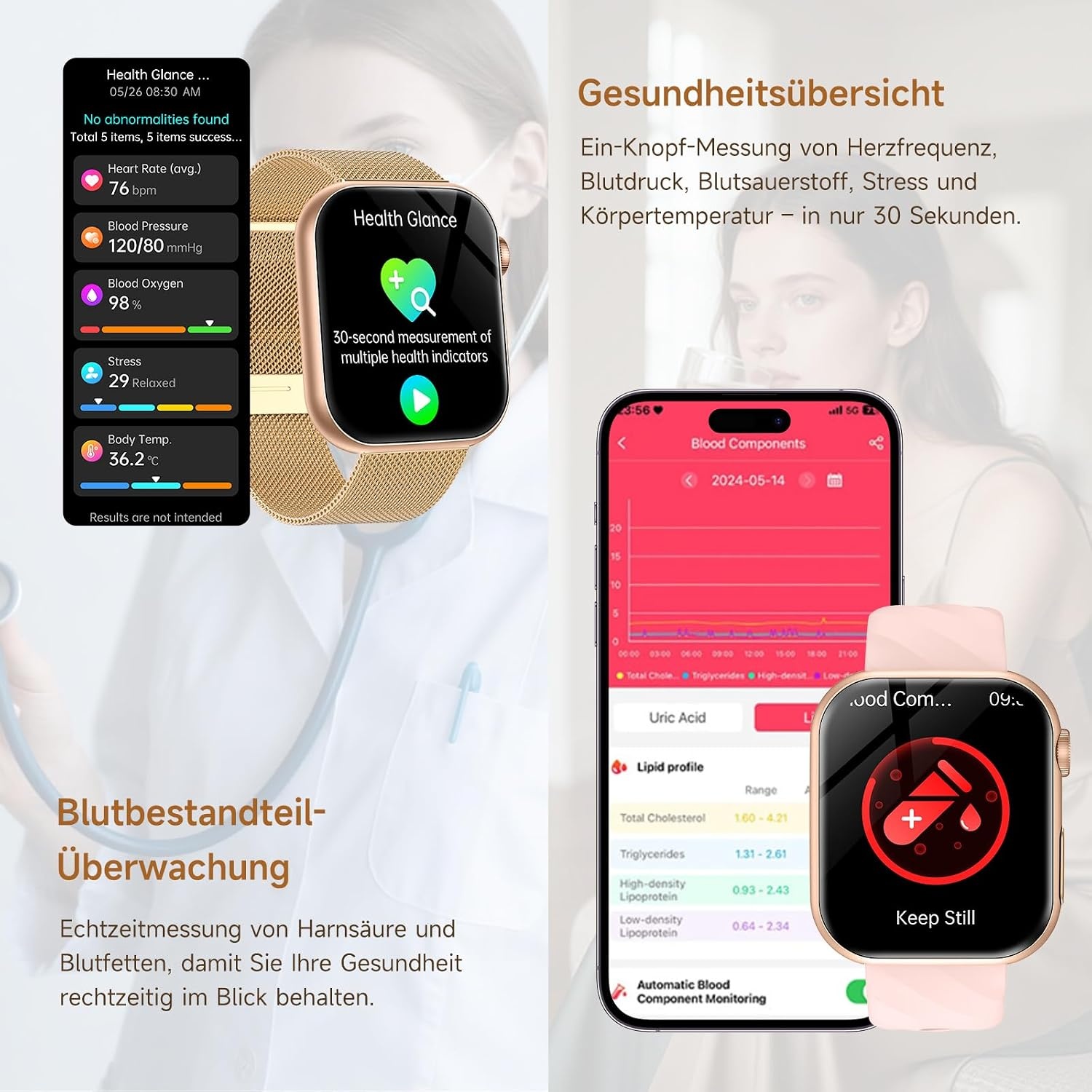 Damen-Smartwatch AMOLED 1,97 Zoll - Bis zu 58% Rabatt im Outlet