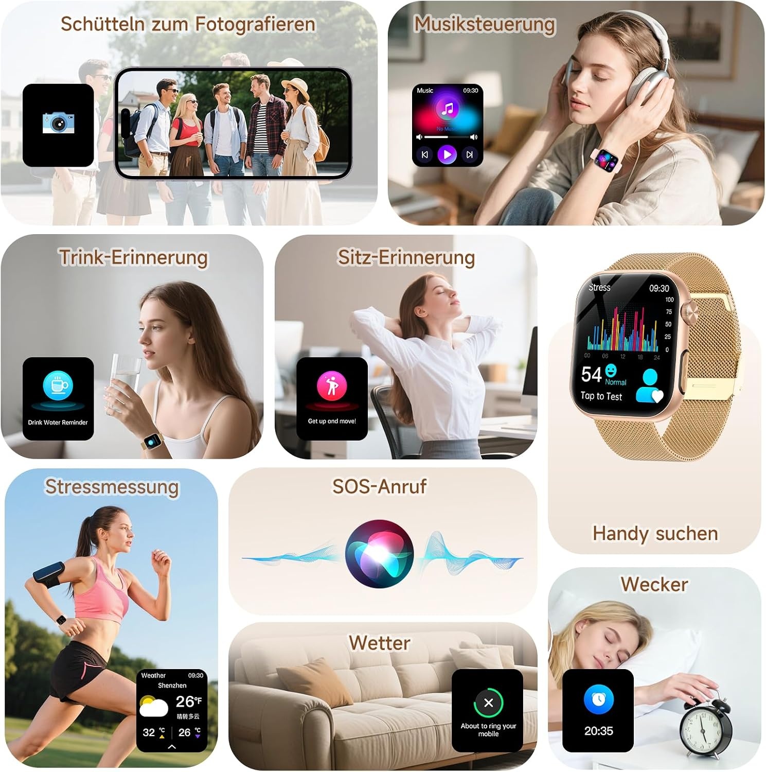 Damen-Smartwatch AMOLED 1,97 Zoll - Bis zu 58% Rabatt im Outlet