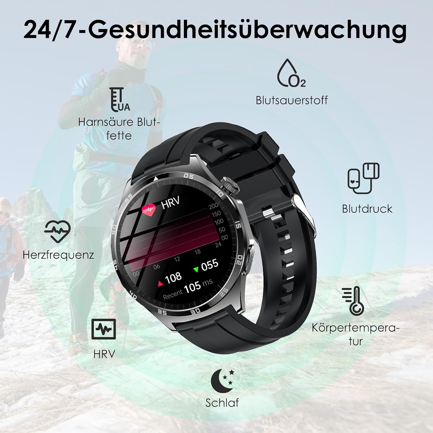 Smartwatch mit 1,43 Zoll AMOLED-Display - bis zu 58% Rabatt