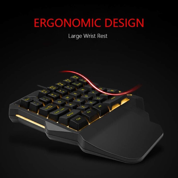 Einhand-Gaming-Tastatur & Maus Set - RGB - Jetzt bis zu 60% Rabatt sparen