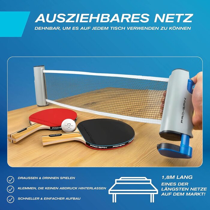 Ausziehbares Tischtennisnetz für jeden Tisch - Bis zu 57% Rabatt