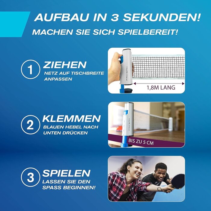 Ausziehbares Tischtennisnetz für jeden Tisch - Bis zu 57% Rabatt