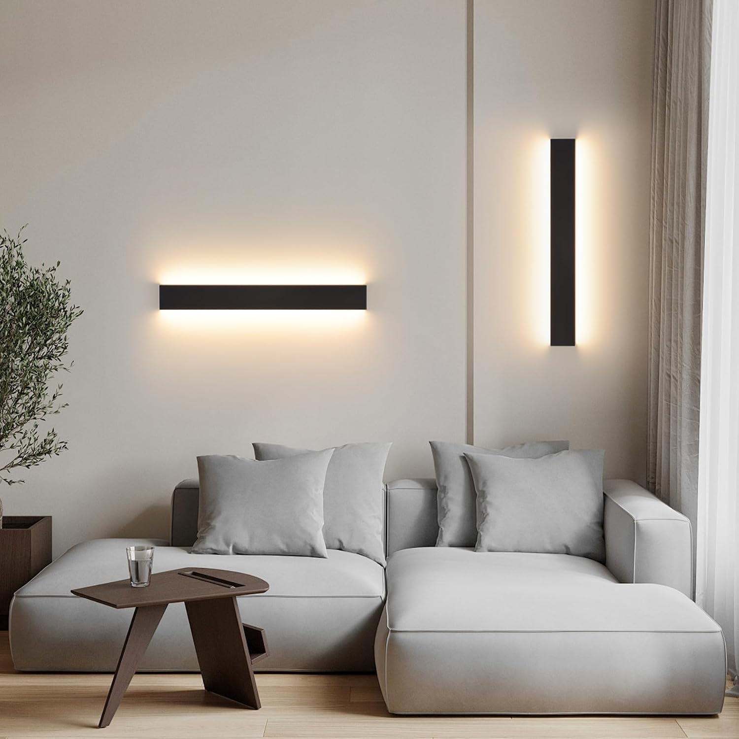 Moderne LED-Wandleuchte 66cm, Up & Down, Schwarz - bis zu 62% Rabatt