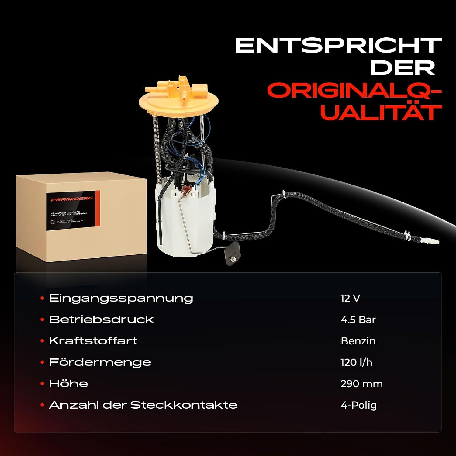 Frankberg Kraftstoffpumpe für Sprinter B906 (06-18) - 4-Pin - bis zu 63% günstiger